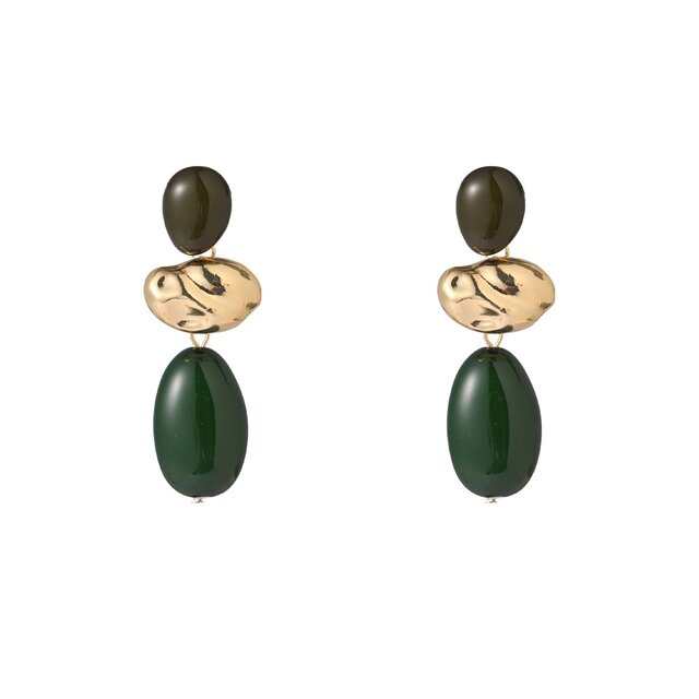 Big Stone Dangle - 14K + Green E65115-4