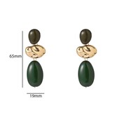 Big Stone Dangle - 14K + Green E65115-4