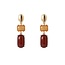 Day & Eve Square Stone Dangle - 14K + Brown Mix E65113-2