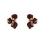 Day & Eve Small Half Lily Stud - 14K + Burgundy E65098-3