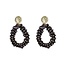 Day & Eve Flower Drop Dangle - 14K + Brown E65074-2