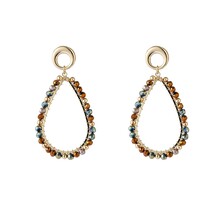 Fine Drop Dangle - 14K + Champagne E65056-3