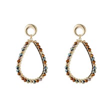 Fine Drop Dangle - 14K + Champagne E65056-3