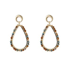 Fine Drop Dangle - 14K + Champagne E65056-3