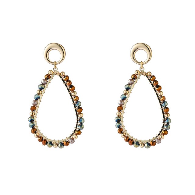 Fine Drop Dangle - 14K + Champagne E65056-3