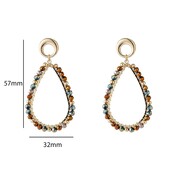 Fine Drop Dangle - 14K + Champagne E65056-3
