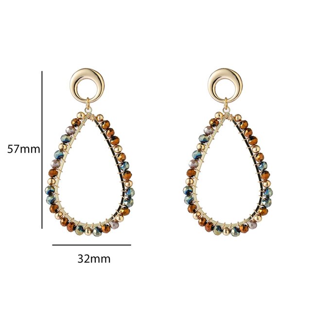 Fine Drop Dangle - 14K + Champagne E65056-3