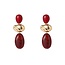 Day & Eve Big Stone Dangle - 14K + Burgundy E65115-2