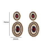 Double Oval Dangle - 14K + Brown E65070-2
