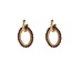 Day & Eve Open Oval Dangle - 14K + Brown E65055-2