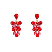 Short Butterfly Dangle - 14K + Dark Red E65046-2