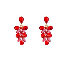 Short Butterfly Dangle - 14K + Dark Red E65046-2