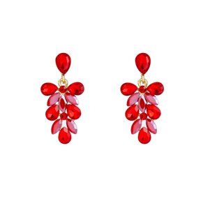 Short Butterfly Dangle - 14K + Dark Red E65046-2