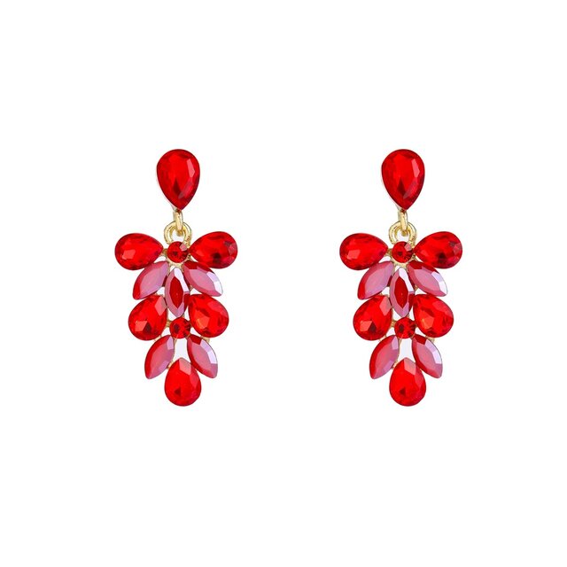 Short Butterfly Dangle - 14K + Dark Red E65046-2