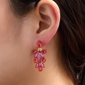 Short Butterfly Dangle - 14K + Dark Red E65046-2