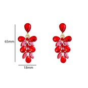 Short Butterfly Dangle - 14K + Dark Red E65046-2