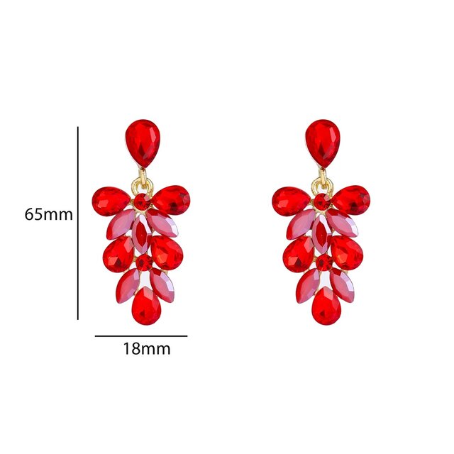 Short Butterfly Dangle - 14K + Dark Red E65046-2