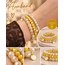 Biba Biba Crystal Armbandenset Oker Beige – 3-Delig Elastisch