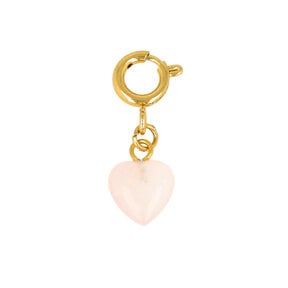 Edelstenen Hartjesbedel • Rose Quartz