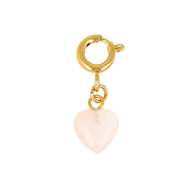 Edelstenen Hartjesbedel • Rose Quartz