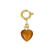 Edelstenen Hartjesbedel • Tiger Eye