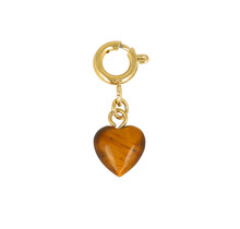 Edelstenen Hartjesbedel • Tiger Eye