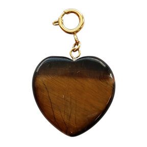 Edelstenen Hart Bedel • 25 mm • Tiger Eye