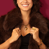 Edelstenen Hart Bedel • 25 mm • Tiger Eye