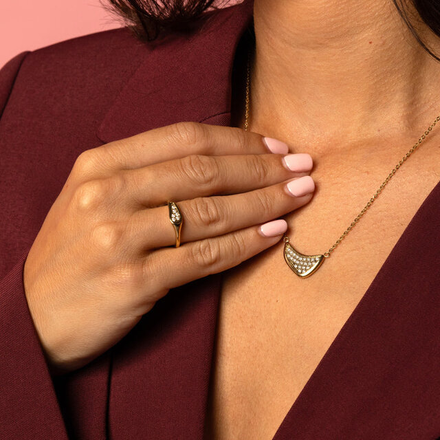 Unieke ring met zirkonia - My Bendel