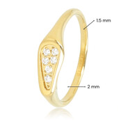 Unieke ring met zirkonia - My Bendel