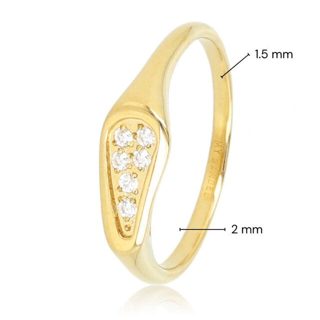 Unieke ring met zirkonia - My Bendel