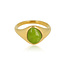 My Bendel Gouden Ring met Organische Vorm - Peridot