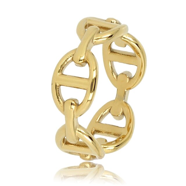 Gouden ring met schakels - Stijlvol en modern sieraad