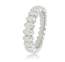 Zilveren ring met ovaaltjes - subtiele elegante details