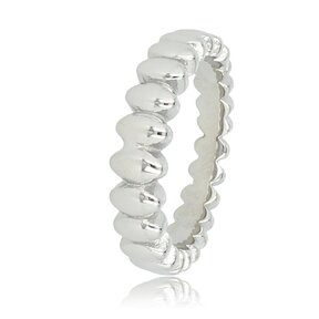 Zilveren ring met ovaaltjes - subtiele elegante details