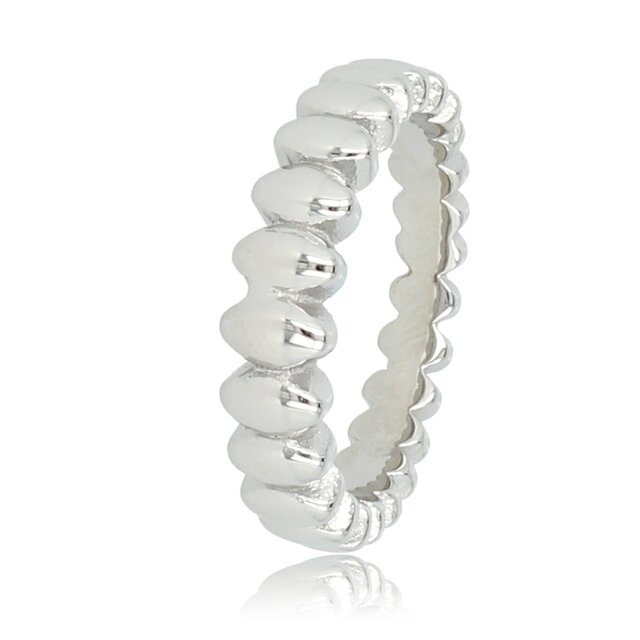 Zilveren ring met ovaaltjes - subtiele elegante details