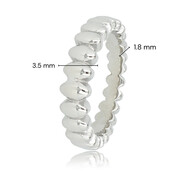 Zilveren ring met ovaaltjes - subtiele elegante details