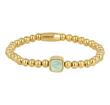 Gouden Amazonite Edelstenen Damesarmband Elastisch
