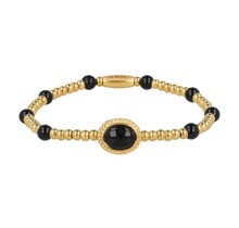 Gouden Armband met Onyx kralen - Stijlvol & Beschermend