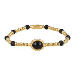 Gouden Armband met Onyx kralen - Stijlvol & Beschermend