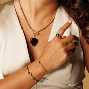 Gouden Armband met Onyx kralen - Stijlvol & Beschermend