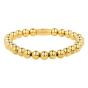 Elastische Kralenarmband • 6 mm • Goud