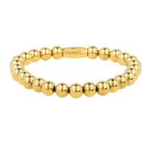 Elastische Kralenarmband • 6 mm • Goud