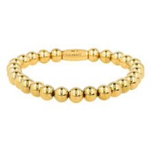 Elastische Kralenarmband • 6 mm • Goud