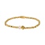 My Bendel Rose Quartz Armband met Gouden Kralen en Schelp