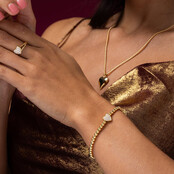 Gouden Armband met zirkonia hartje - My Bendel