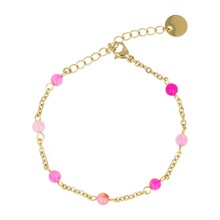 Gouden Armband met Rose Stripe Agate Edelstenen