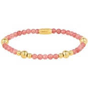 Edelstenen Armband met Gouden Kralen • Berry Quartz • 4 mm