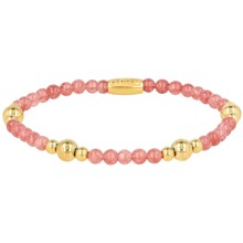 Edelstenen Armband met Gouden Kralen • Berry Quartz • 4 mm