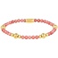 My Bendel Edelstenen Armband met Gouden Kralen • Berry Quartz • 4 mm